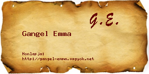 Gangel Emma névjegykártya